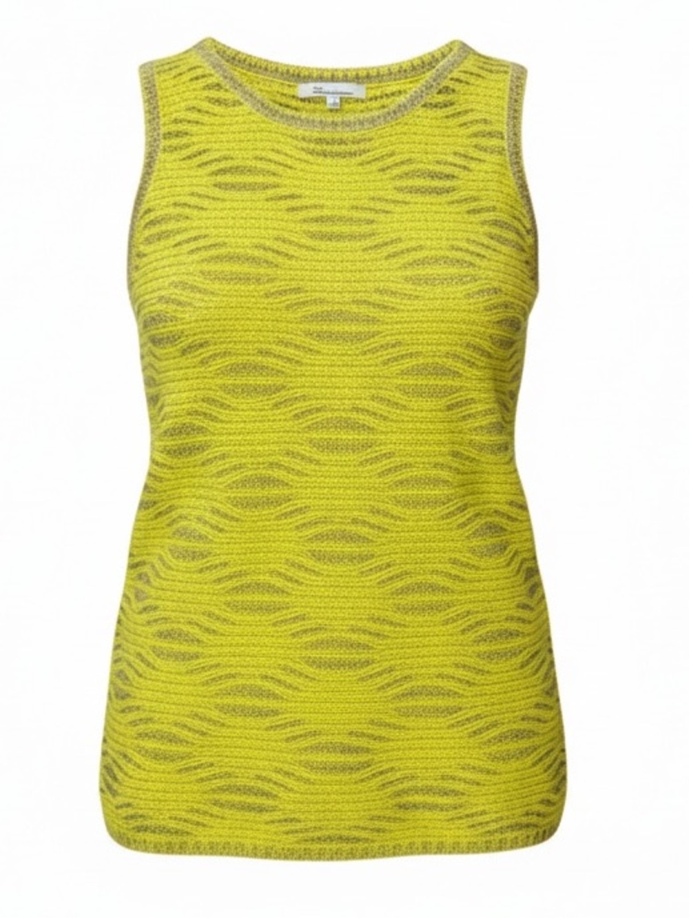 The Clothing Company Knit Sleeveless Top Yellow and Gold Shimmer Womens Small